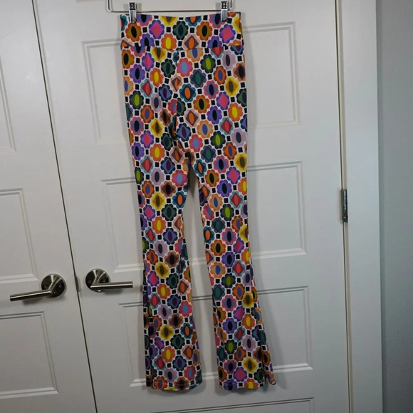 Lesley Evers Women's Size Tiny (XXS) Retro 60's Groovy Flare Leggings - Picture 2 of 7